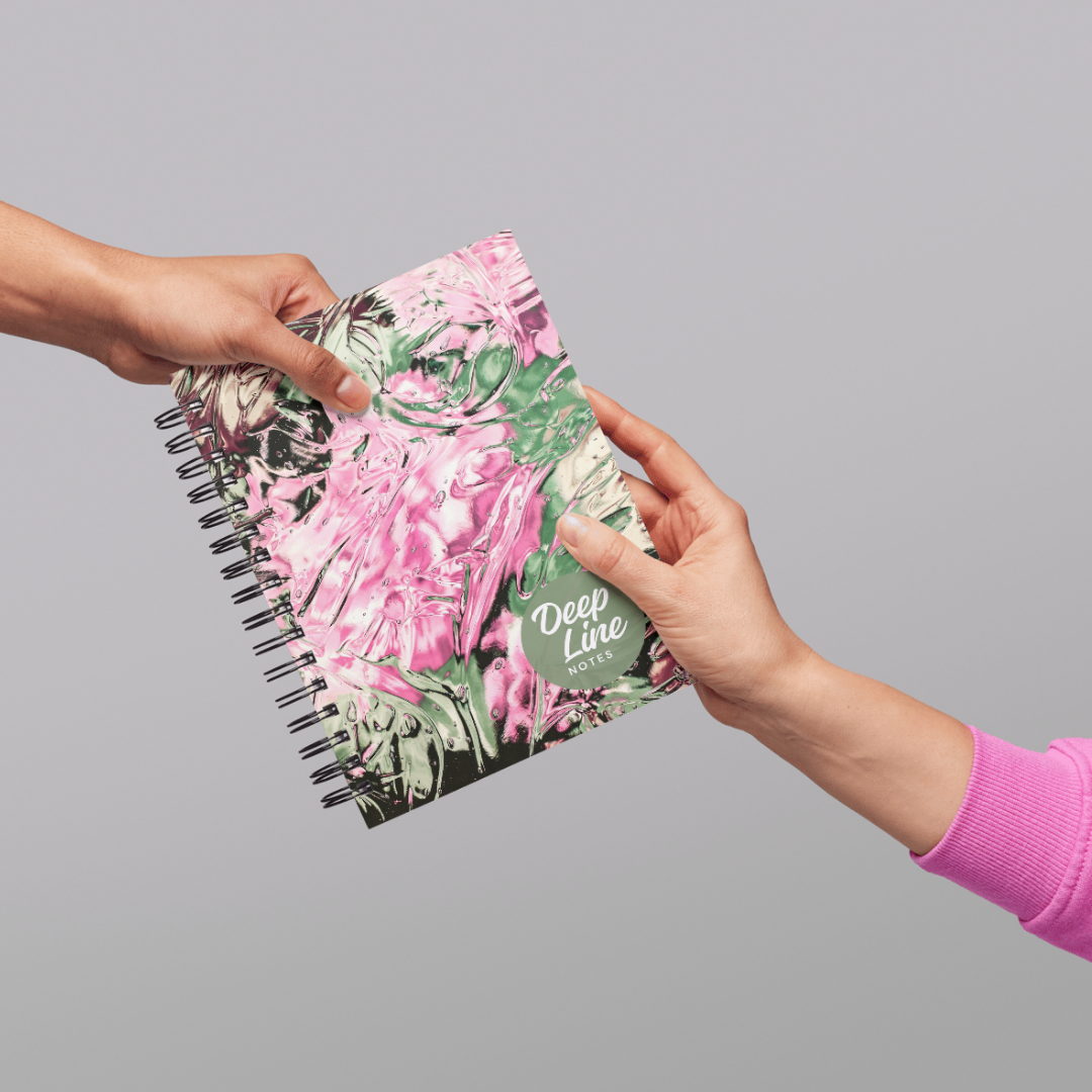 DeepLine Notes green & pink